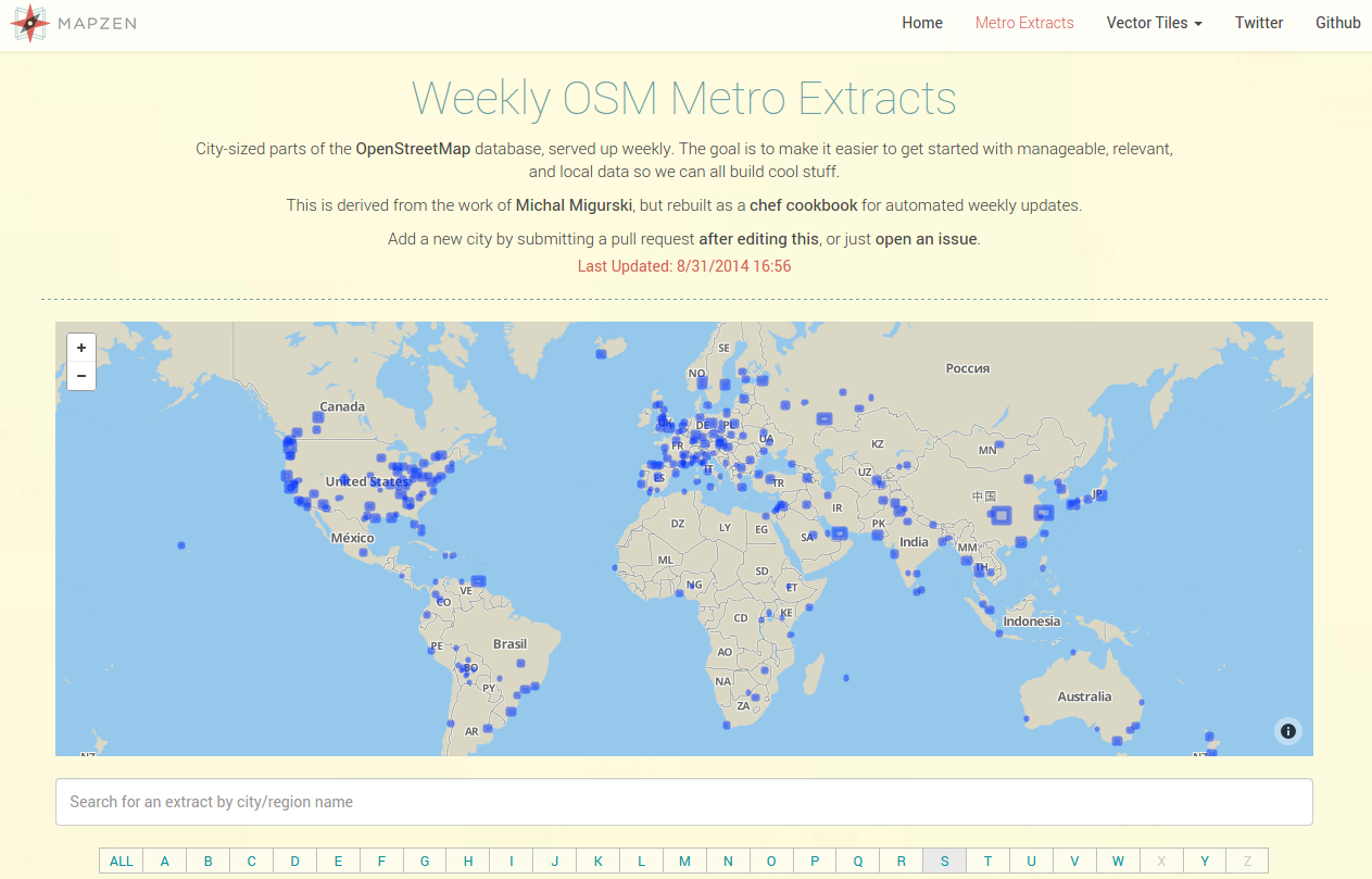 OSM Metro Extracts